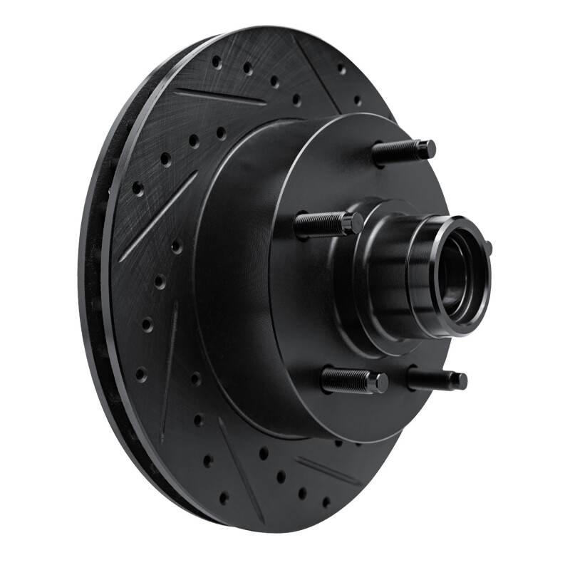 Ford E-150 Econoline Brake Rotor (1) - Front Right - R1 Concepts - Drilled & Slotted - Black - `94-`01 Ford E-150 Econoline Brake Rotor (1) - Front Right - R1 Concepts - Drilled & Slotted - Black - `94-`01